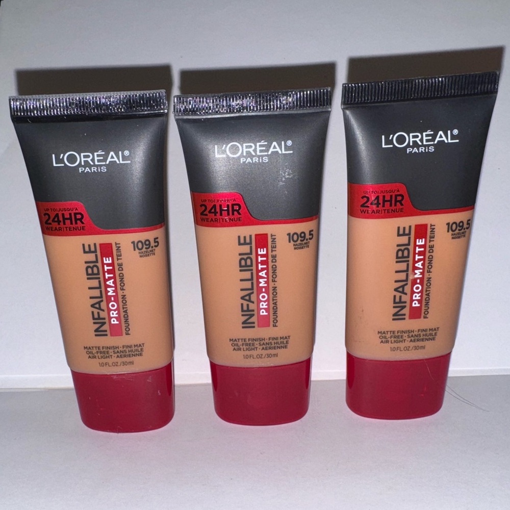 108.5 HONEY BISQUE x 3 ~ L'OREAL INFALLIBLE Pro-Matte Foundation ~ MATTE Finish
